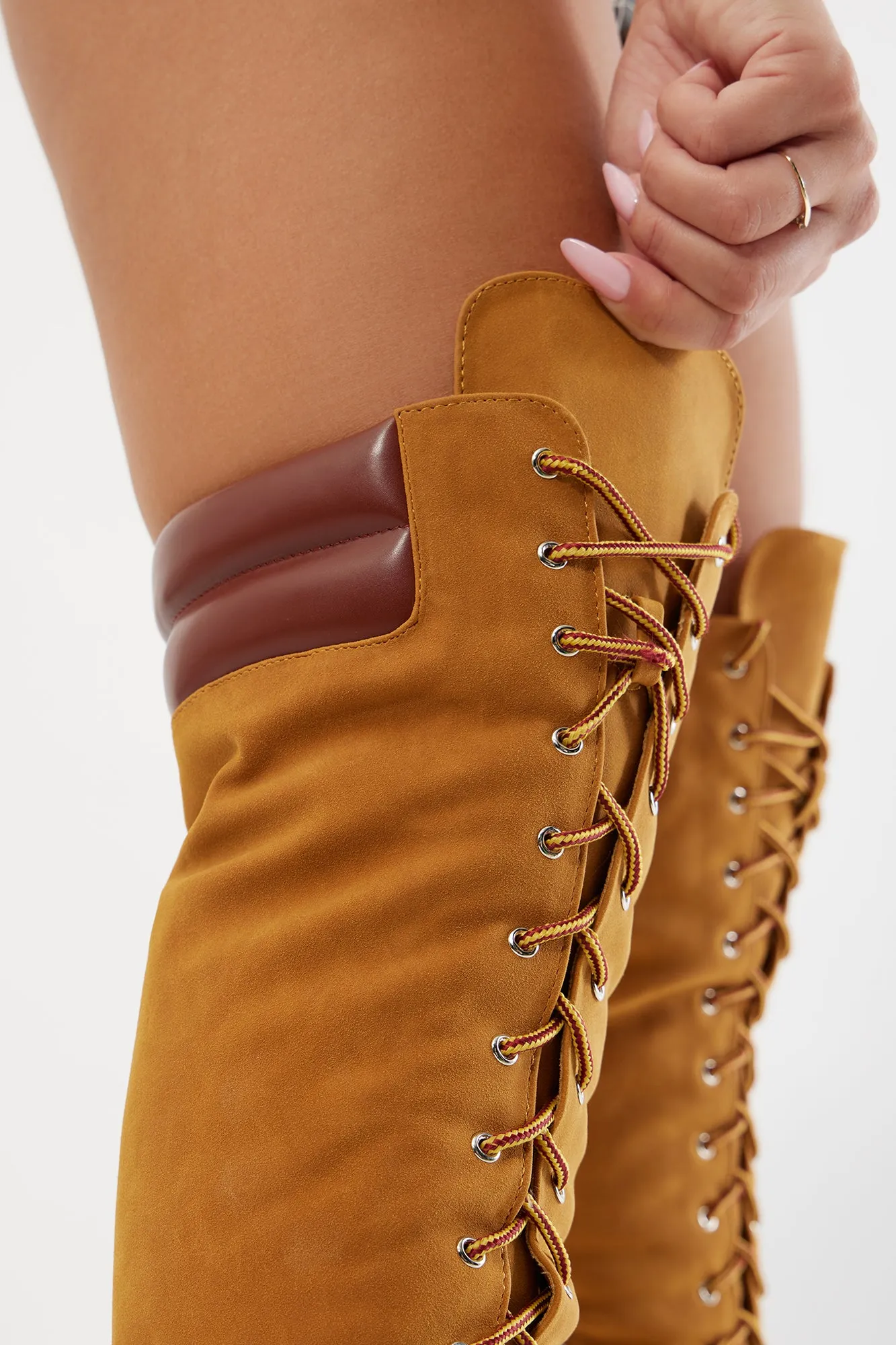 Brenna Lace Up Boots - Camel sold by Fashion Nova product image thumbnail 3