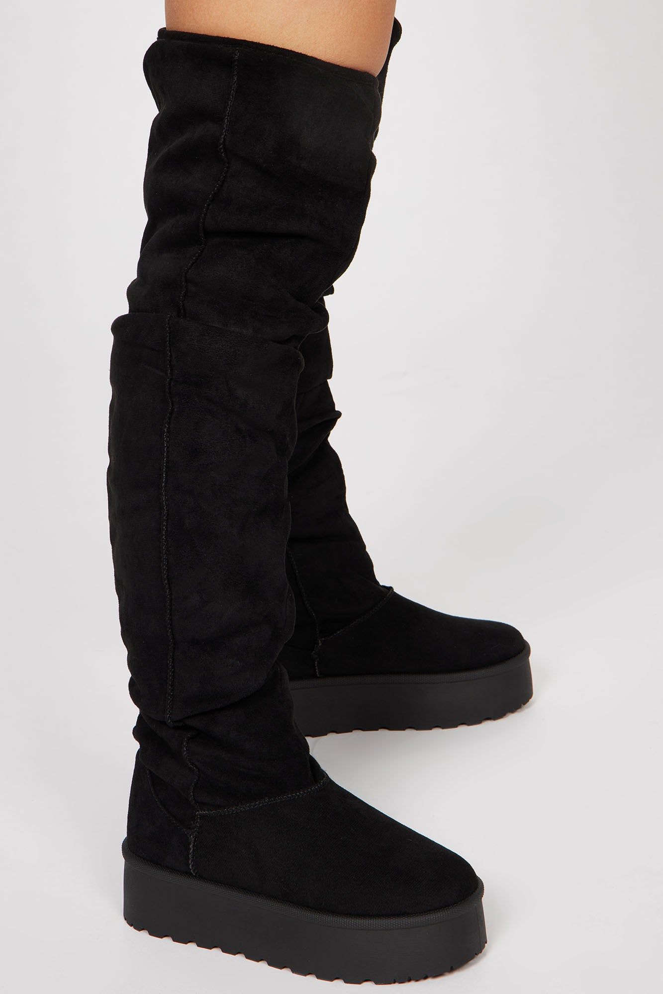 Queen Of It All Over The Knee Boots - Black sold by Fashion Nova product image thumbnail 3