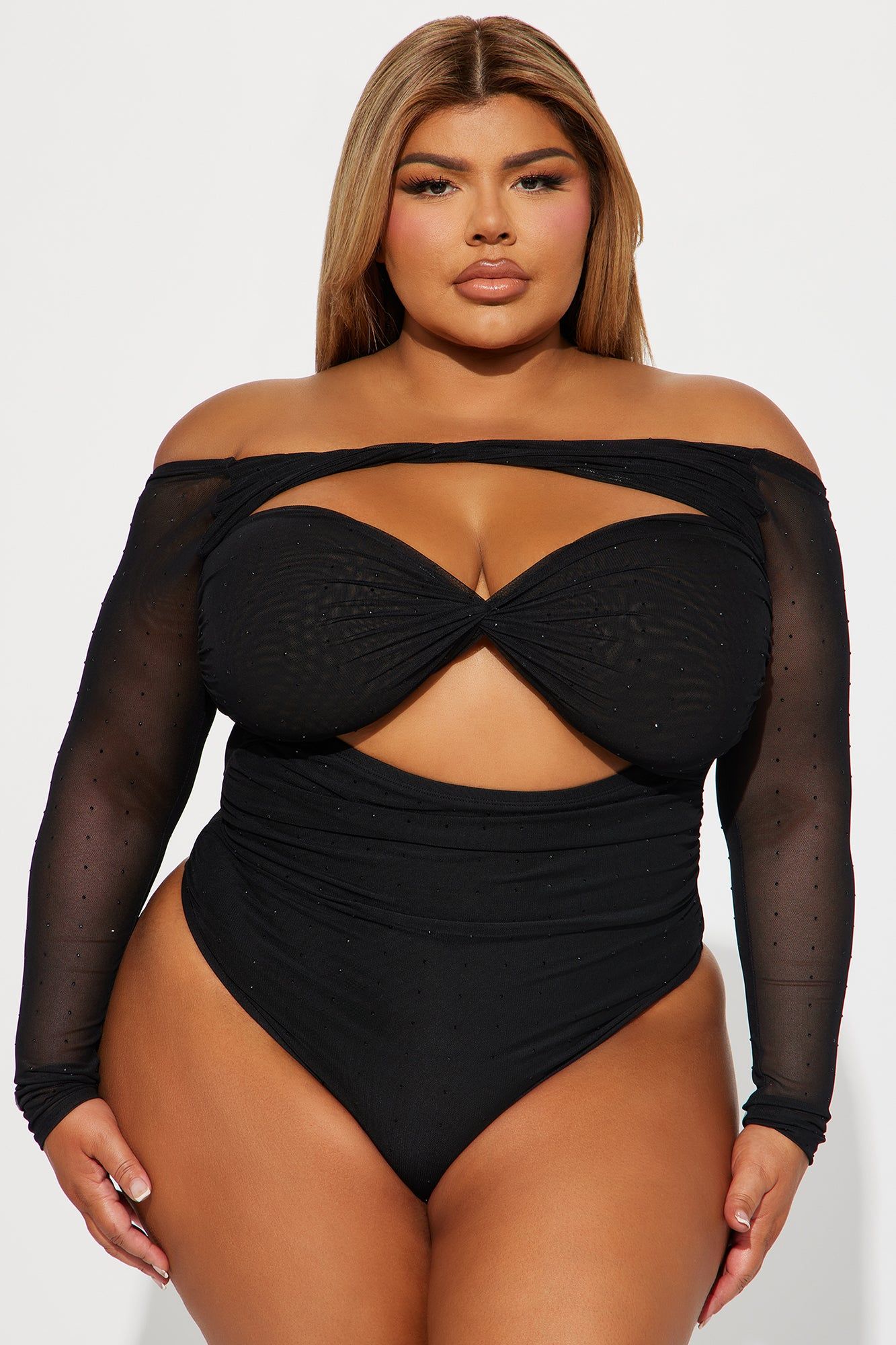 Cleo Off Shoulder Bodysuit - Black sold by Fashion Nova product image thumbnail 5