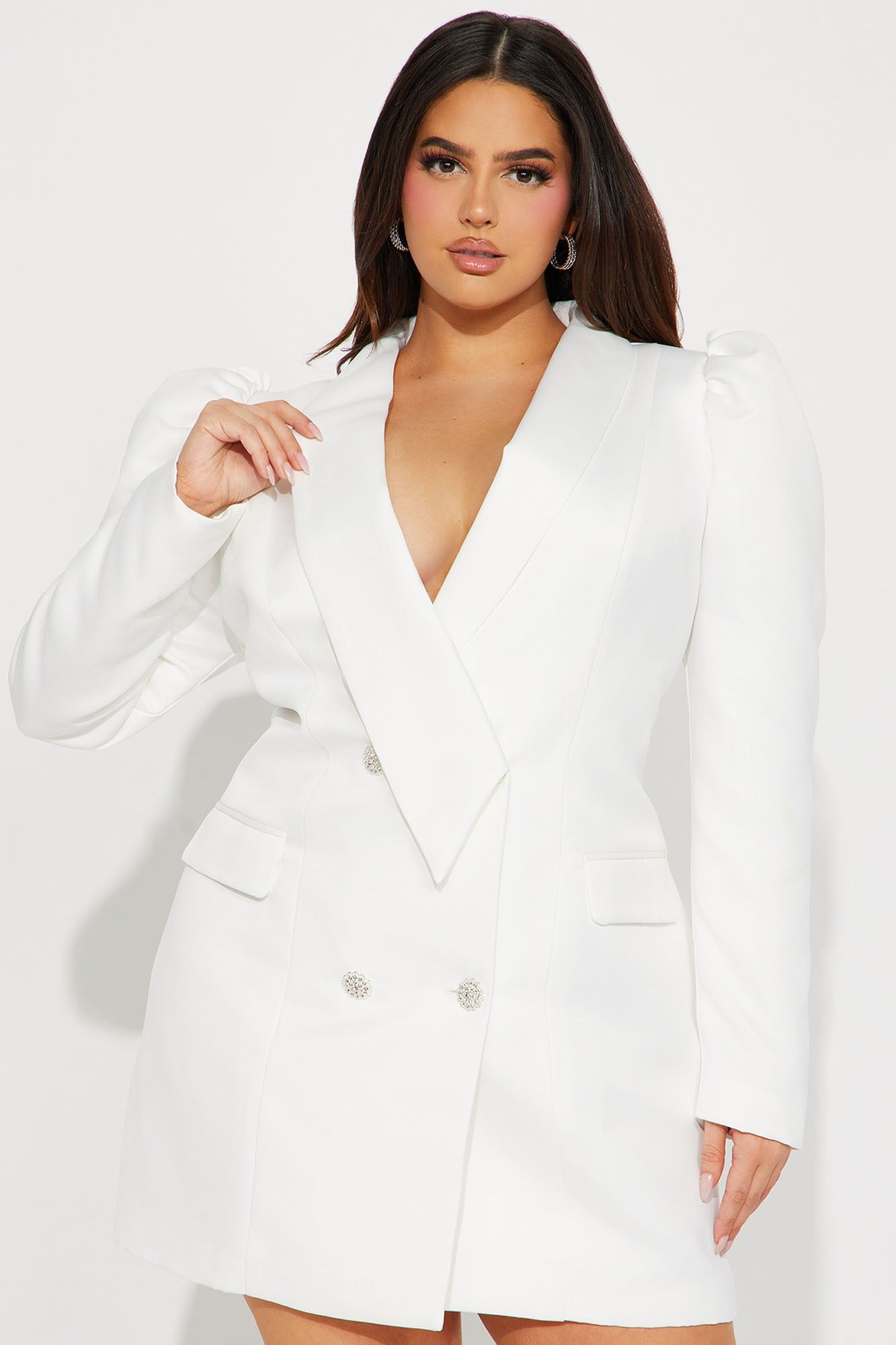 Ashley Satin Mini Dress - White sold by Fashion Nova product image thumbnail 5