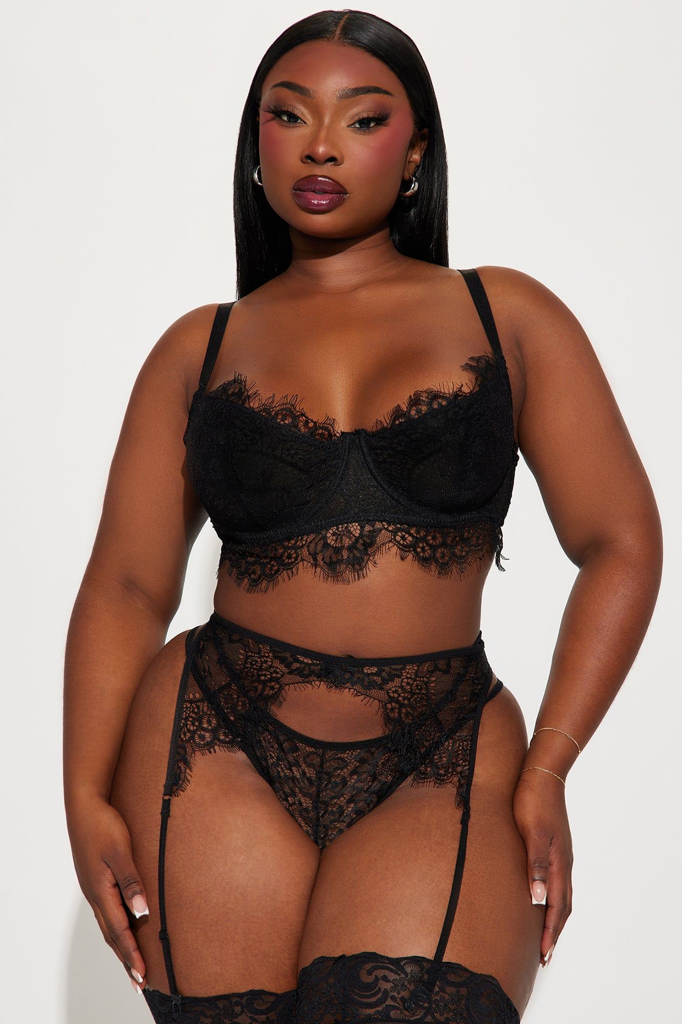 Got It Like That 3 Piece Garter Set - Black sold by Fashion Nova product image thumbnail 4