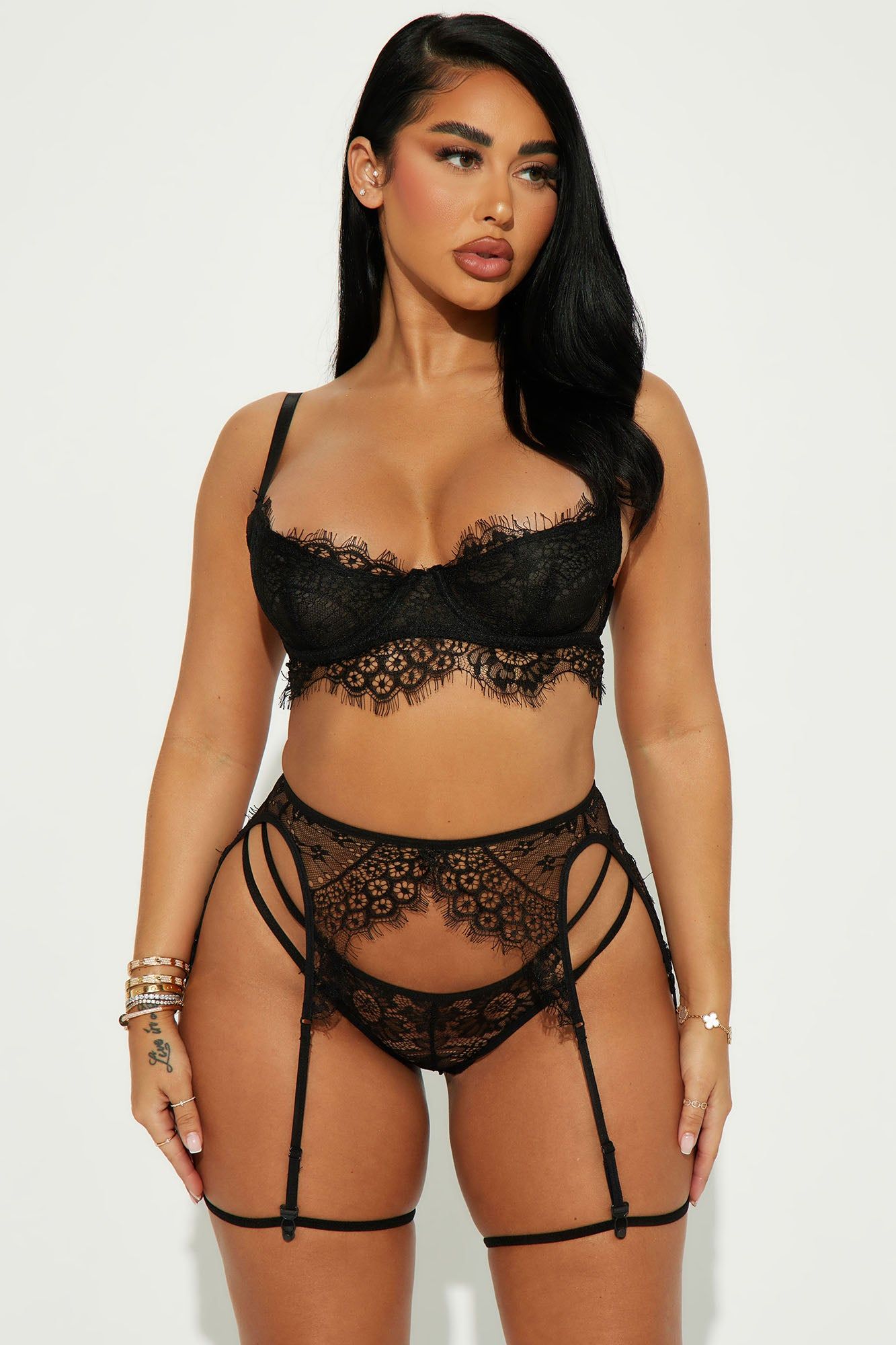 Got It Like That 3 Piece Garter Set - Black sold by Fashion Nova