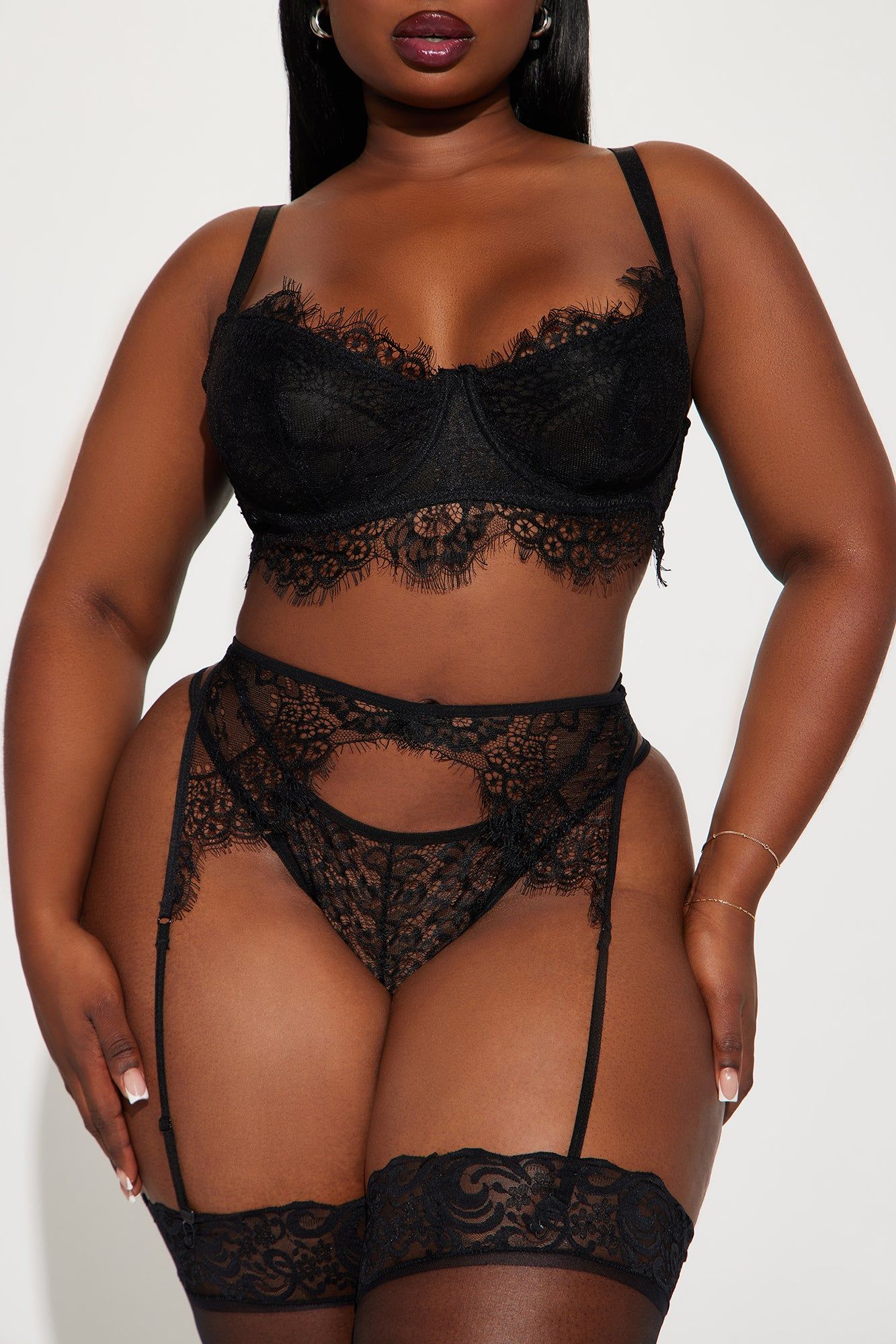 Got It Like That 3 Piece Garter Set - Black sold by Fashion Nova product image thumbnail 5