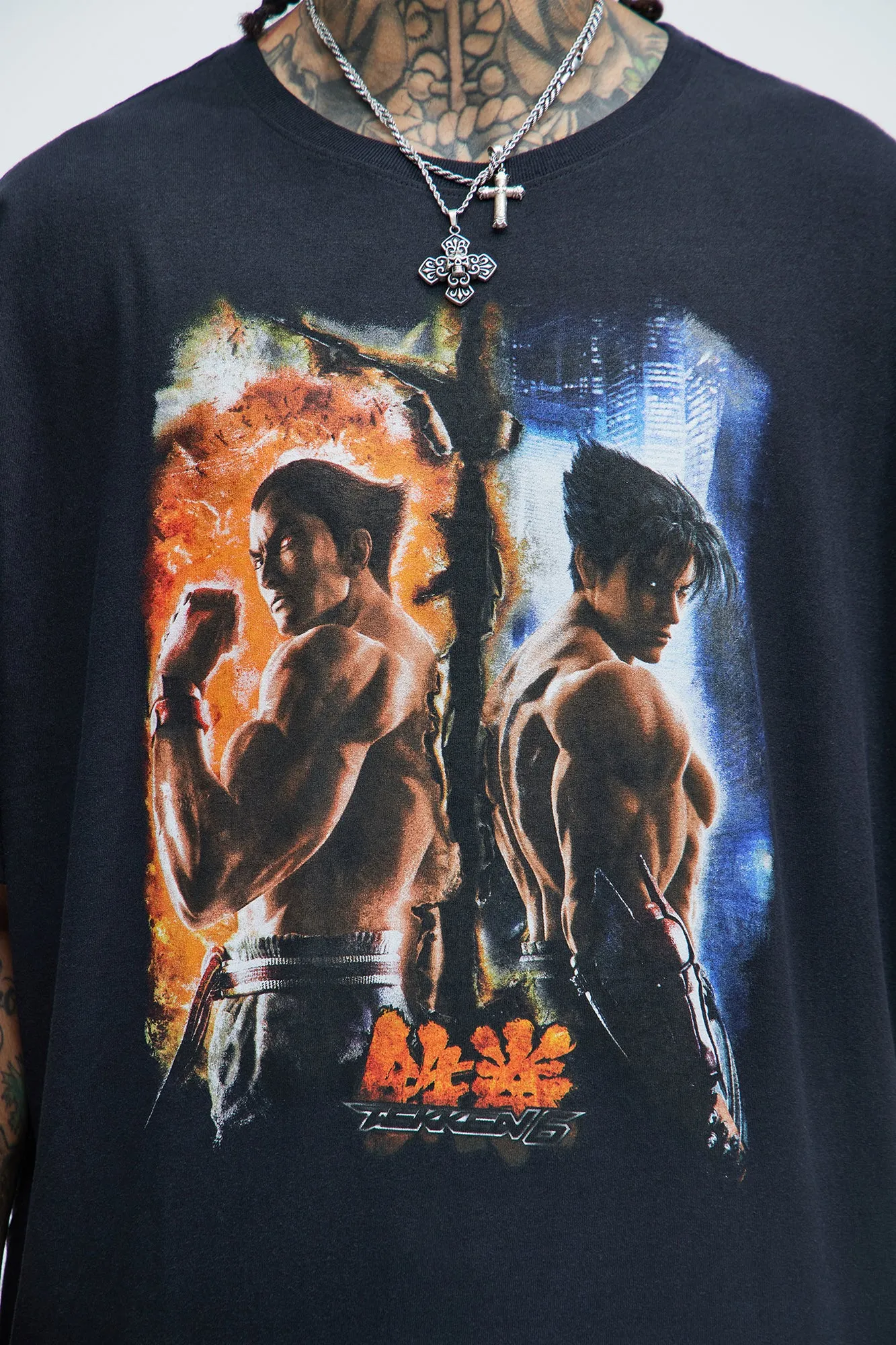 Tekken Kazuya Vs Jin Short Sleeve Tee - Black sold by Fashion Nova product image thumbnail 3