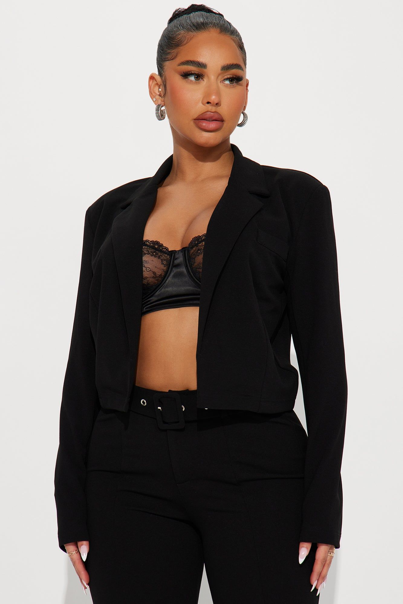 Classy Moves Blazer Pant Set - Black sold by Fashion Nova product image thumbnail 2