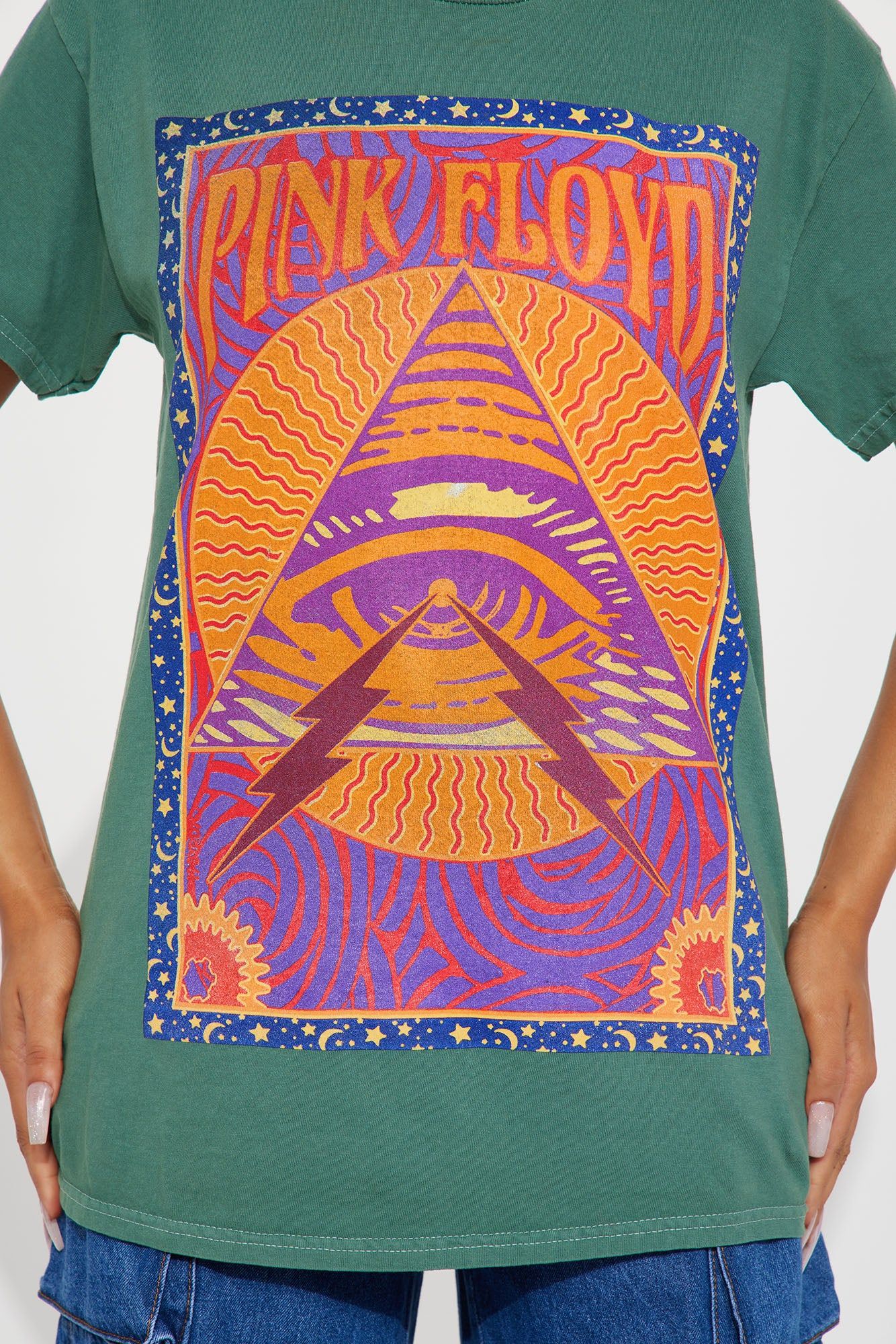 Pink Floyd Retro Eye Top - Teal sold by Fashion Nova product image thumbnail 3