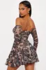 Kinsley Mesh Mini Dress - Leopard sold by Fashion Nova