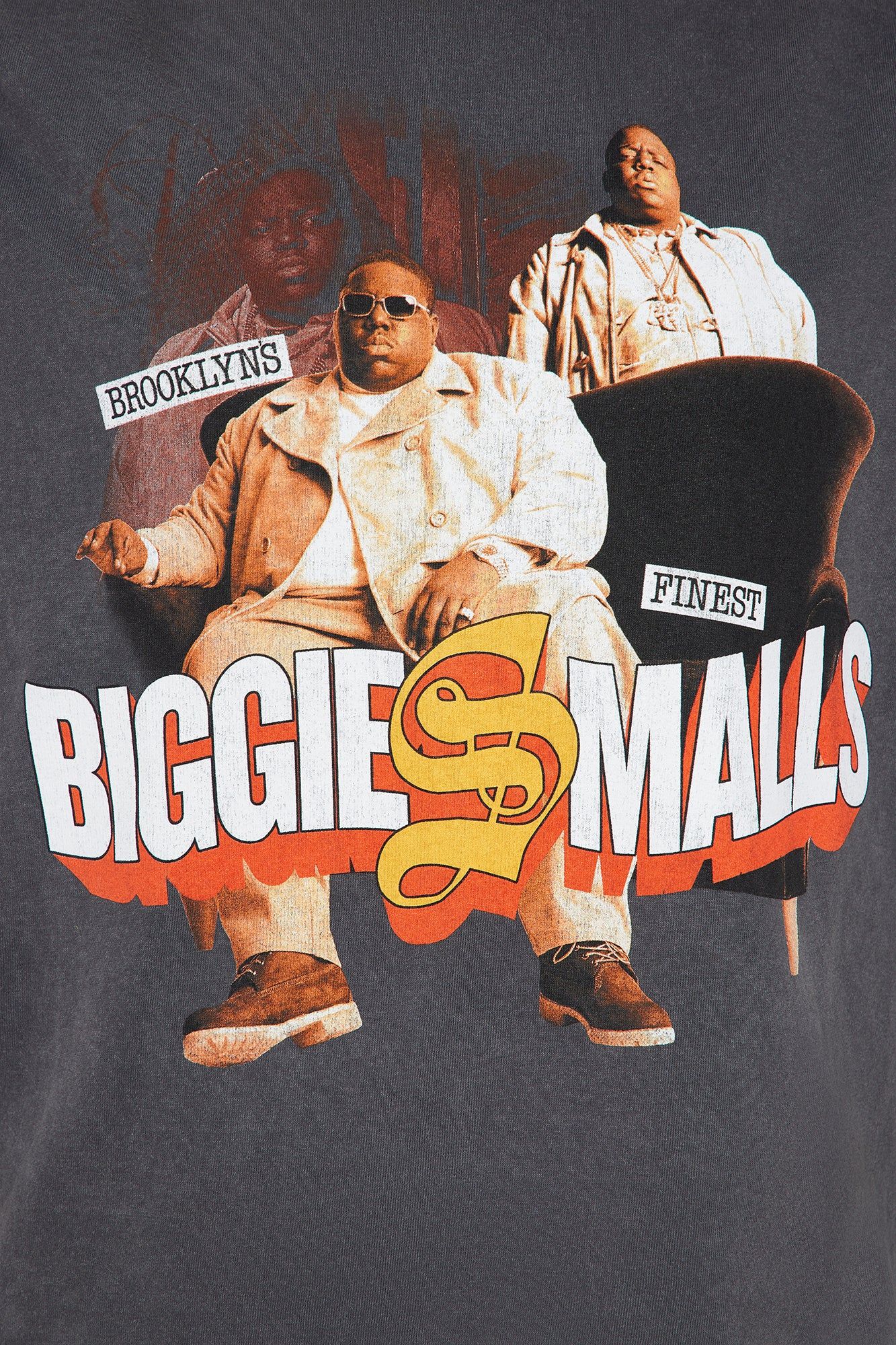 Biggie Smalls Brooklyn's Finest Tee - Black Wash sold by Fashion Nova product image thumbnail 3