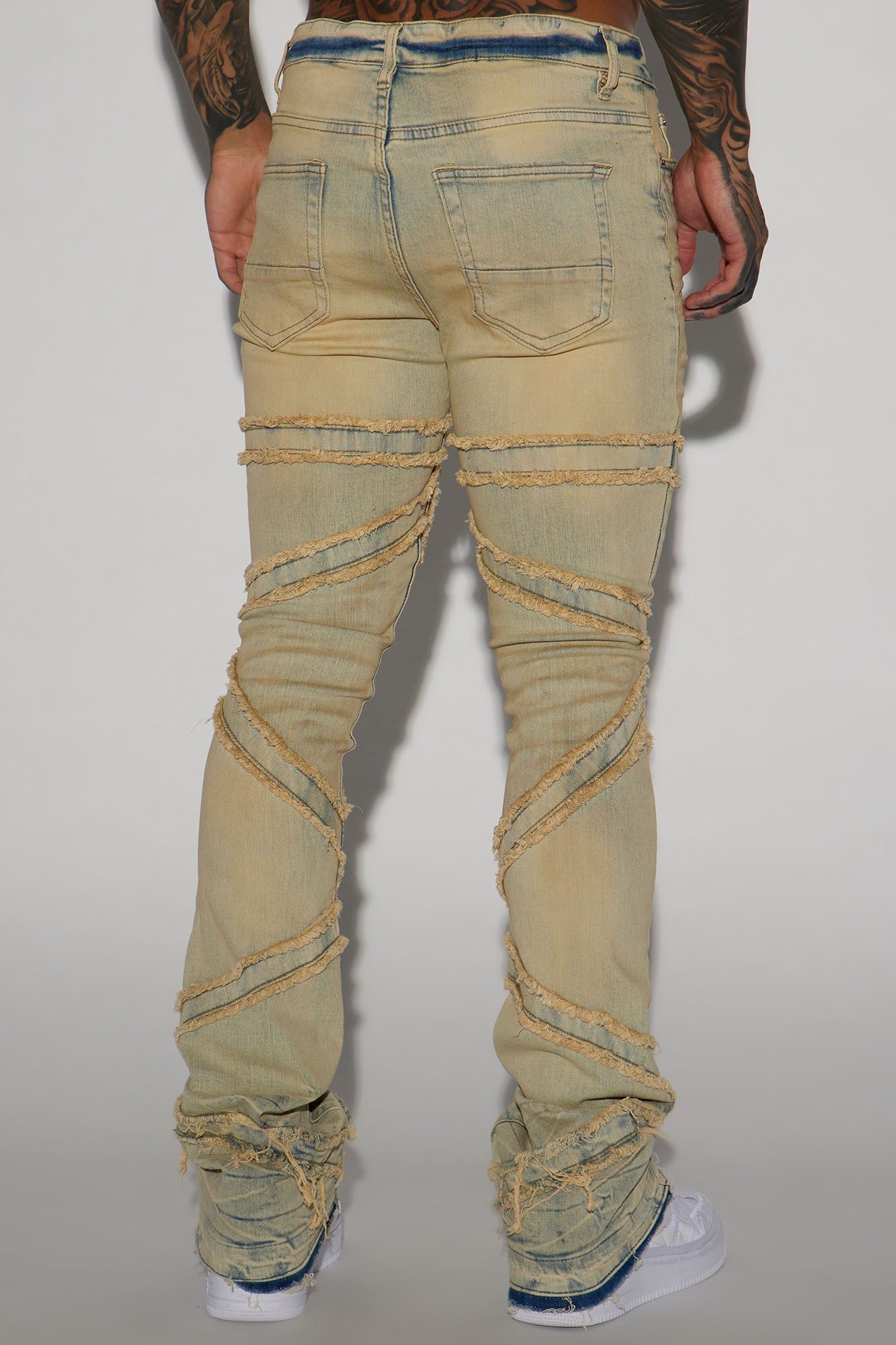 Upright Fray Stacked Skinny Flare Jeans - Vintage Wash sold by Fashion Nova product image thumbnail 5