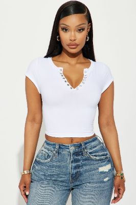 Stella Seamless Top - White sold by Fashion Nova