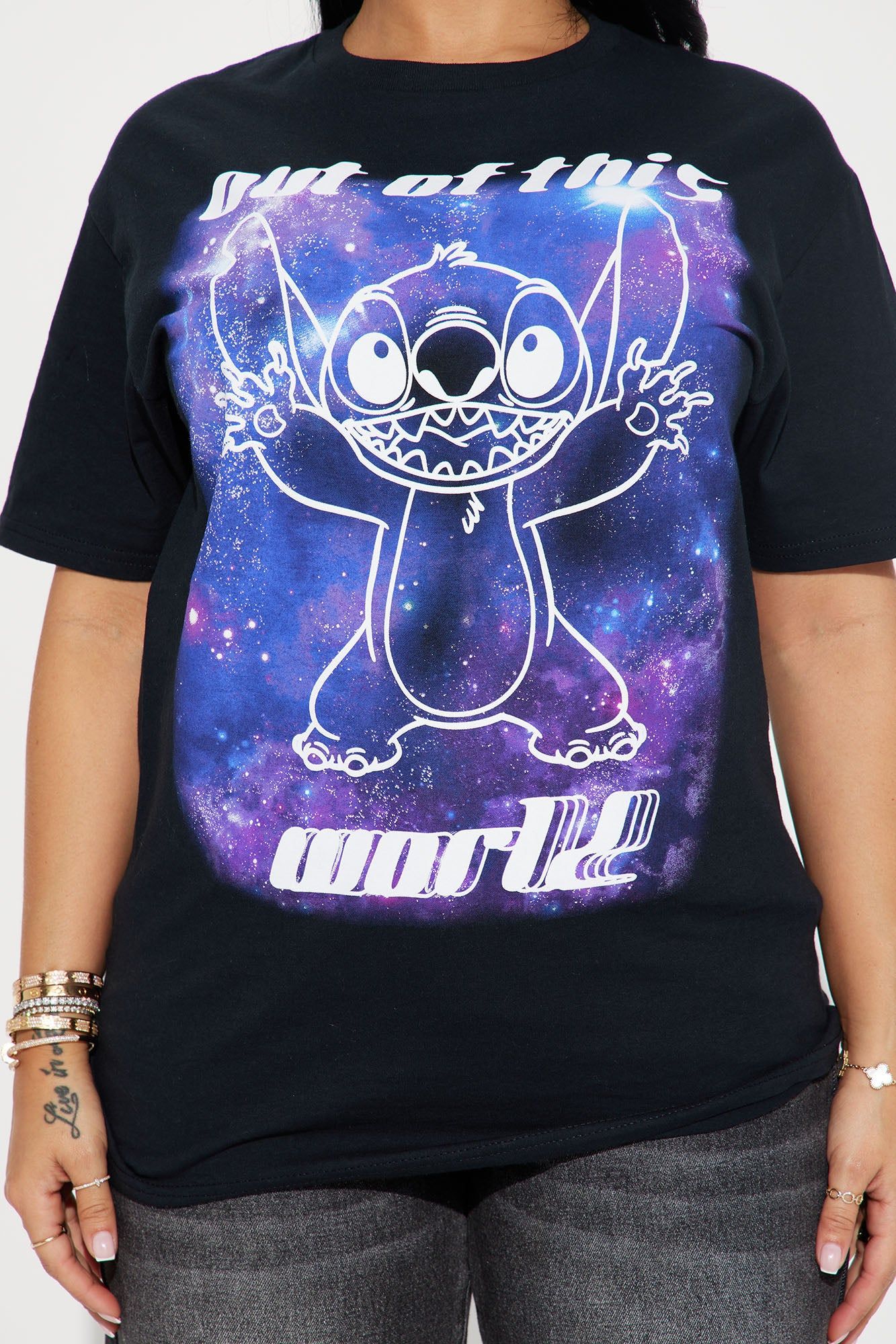 Out Of This World Stitch Tee - Black sold by Fashion Nova product image thumbnail 3