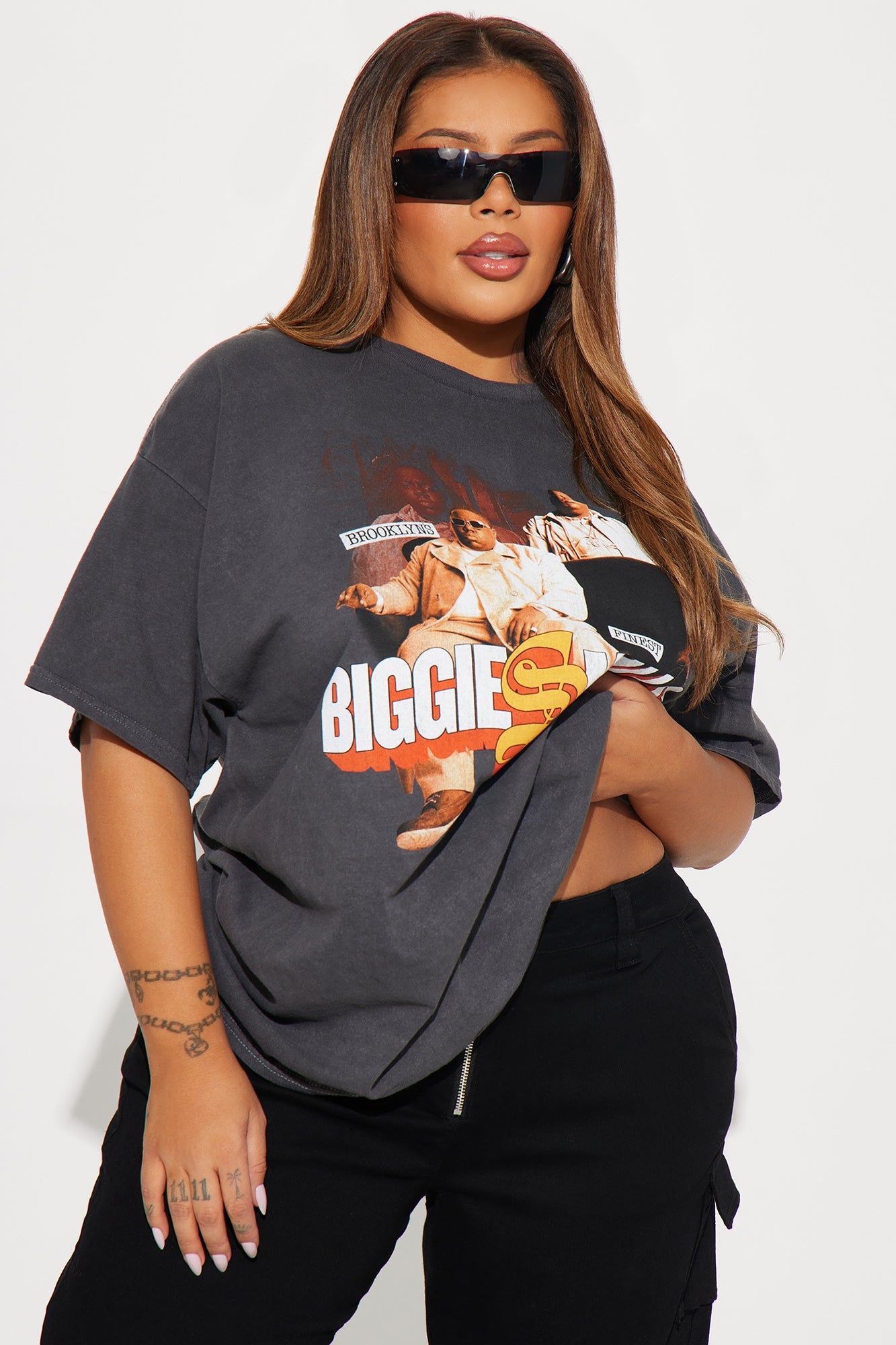Biggie Smalls Brooklyn's Finest Tee - Black Wash sold by Fashion Nova product image thumbnail 4