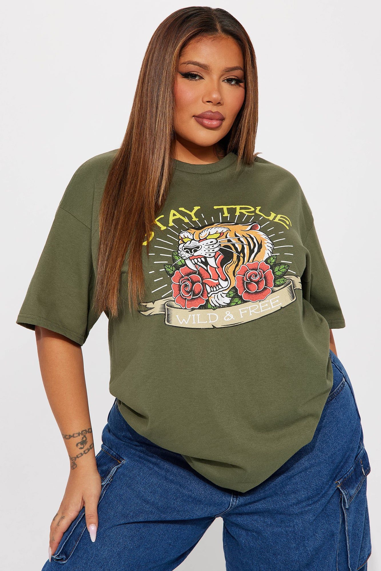 Stay True Graphic Tshirt - Olive sold by Fashion Nova product image thumbnail 4
