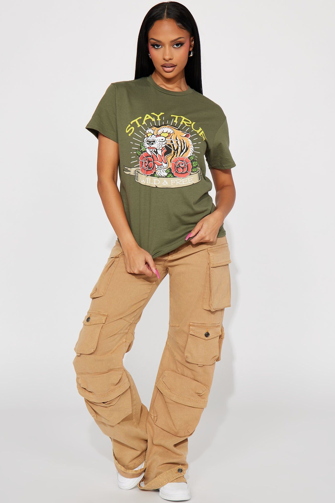 Stay True Graphic Tshirt - Olive sold by Fashion Nova product image thumbnail 2