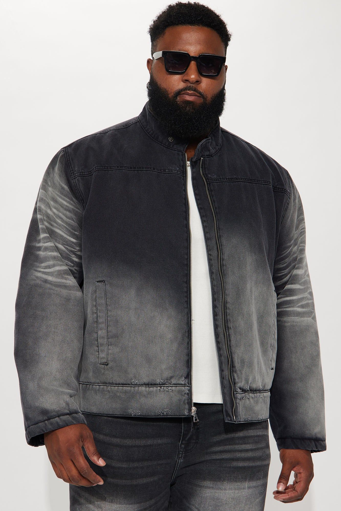 Good Kush Vintage Denim Jacket - Black Wash sold by Fashion Nova product image thumbnail 2