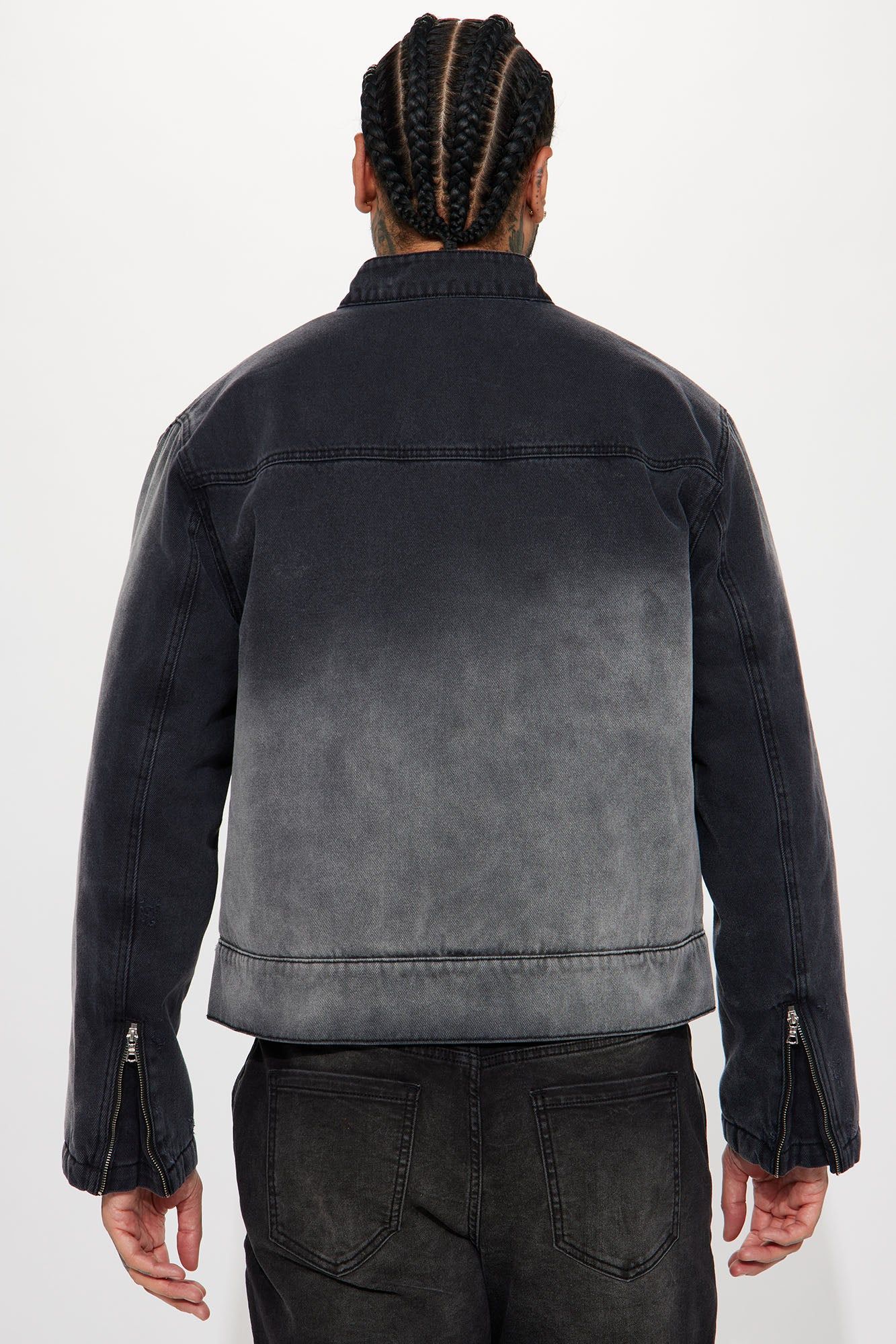 Good Kush Vintage Denim Jacket - Black Wash sold by Fashion Nova product image thumbnail 5