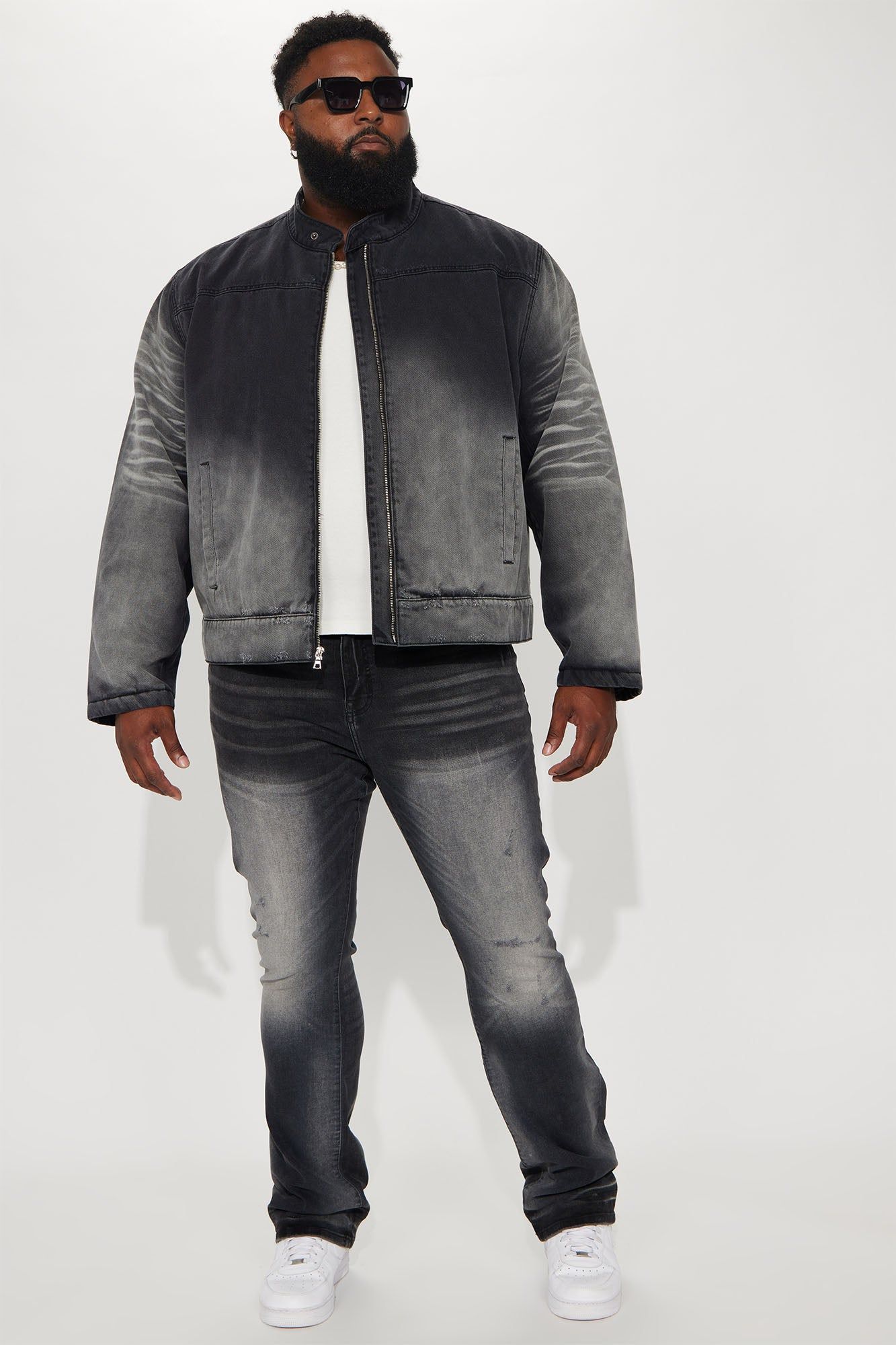 Good Kush Vintage Denim Jacket - Black Wash sold by Fashion Nova product image thumbnail 6