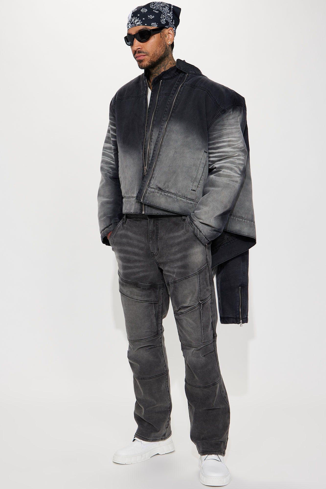 Good Kush Vintage Denim Jacket - Black Wash sold by Fashion Nova product image thumbnail 3