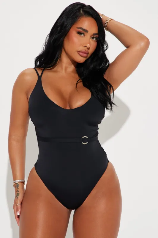 Always Summer O Ring 1 Piece Swimsuit - Black sold by Fashion Nova