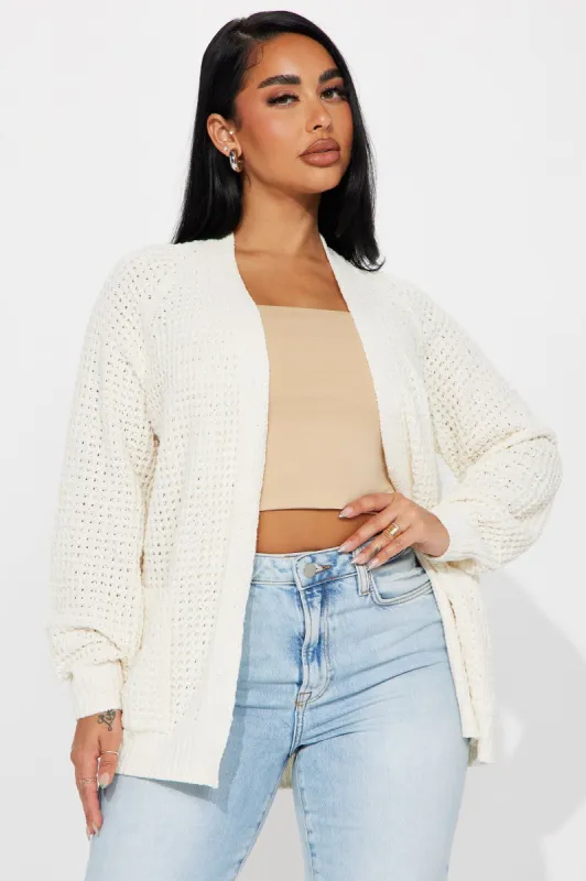 Chillin' Vibes Cardigan - Off White sold by Fashion Nova