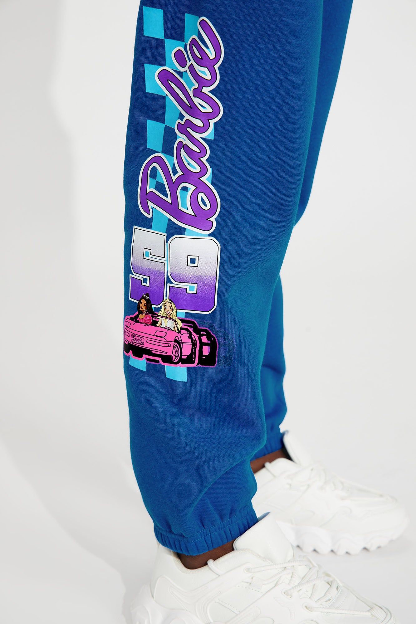 Mini Barbie Racing Jogger Set - White/Blue sold by Fashion Nova product image thumbnail 4