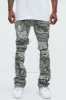 Get Started Cargo Stacked Skinny Flare Pants - Grey/combo sold by Fashion Nova