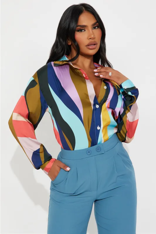 Miami Art Printed Shirt - Multi Color sold by Fashion Nova