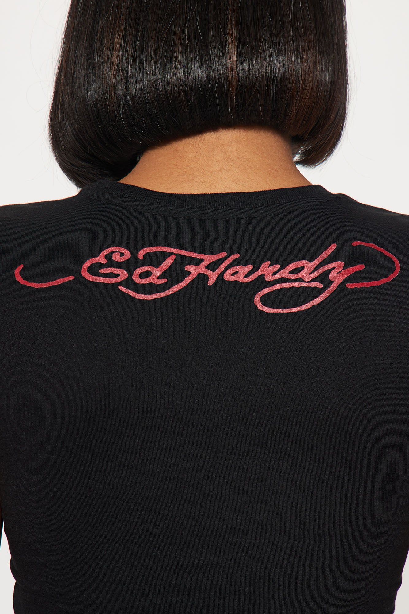 Flaming Skull Ed Hardy Tee - Black sold by Fashion Nova product image thumbnail 5