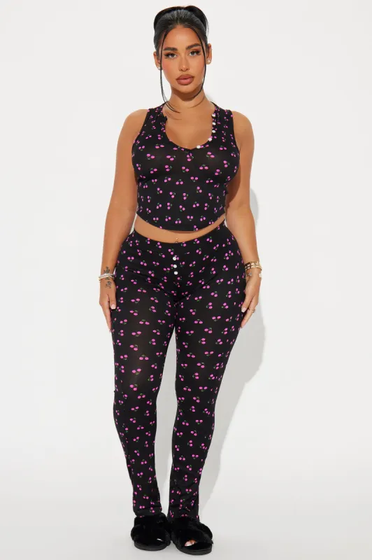 Cute And Comfy PJ Pant Set - Black sold by Fashion Nova