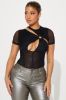 Gabriela Mesh Bodysuit - Black sold by Fashion Nova