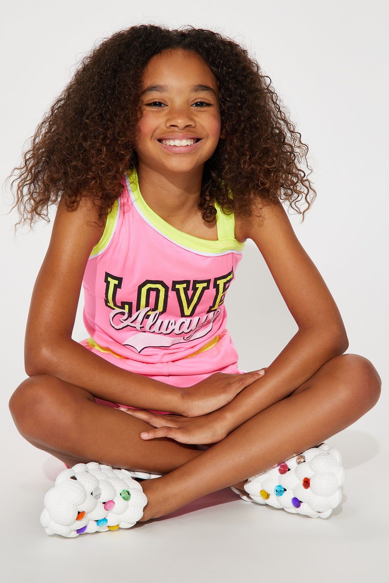 Mini Infinity Charm Bubble Slides - White sold by Fashion Nova product image thumbnail 2