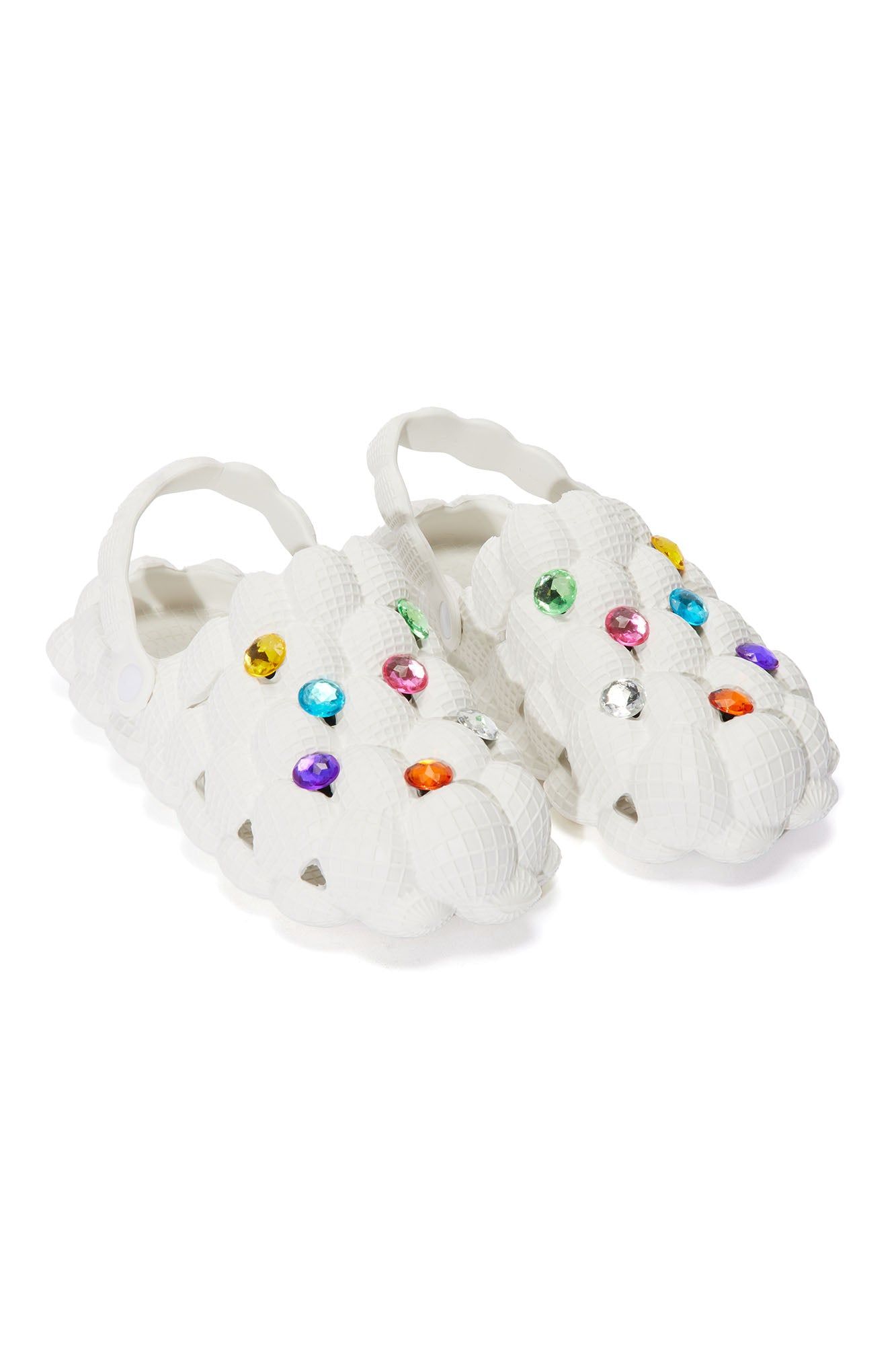 Mini Infinity Charm Bubble Slides - White sold by Fashion Nova product image thumbnail 4