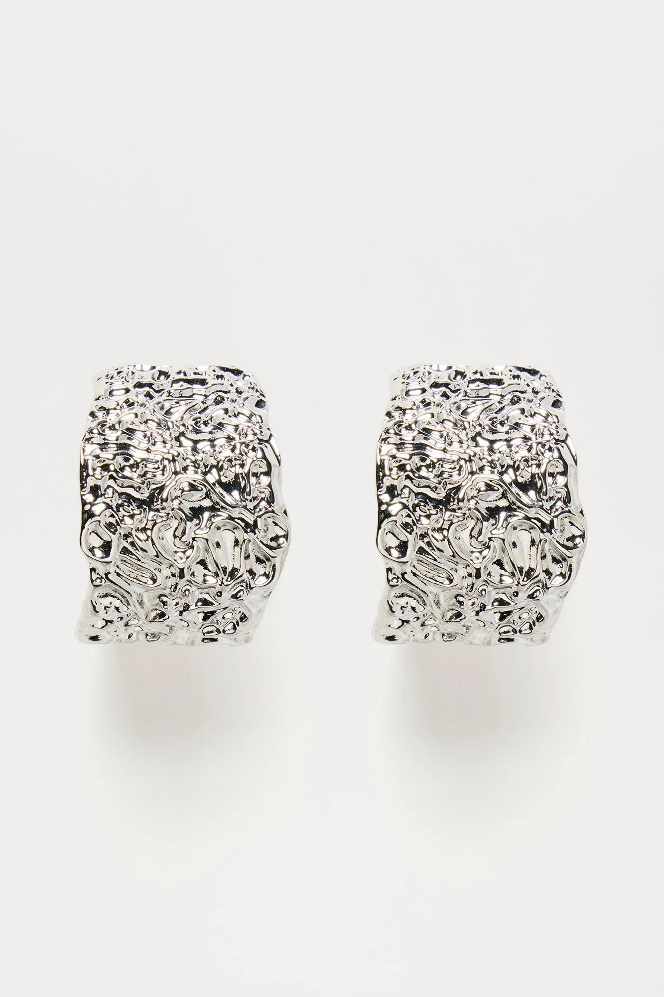 Never Look Back Hoop Earrings - Silver sold by Fashion Nova product image thumbnail 3