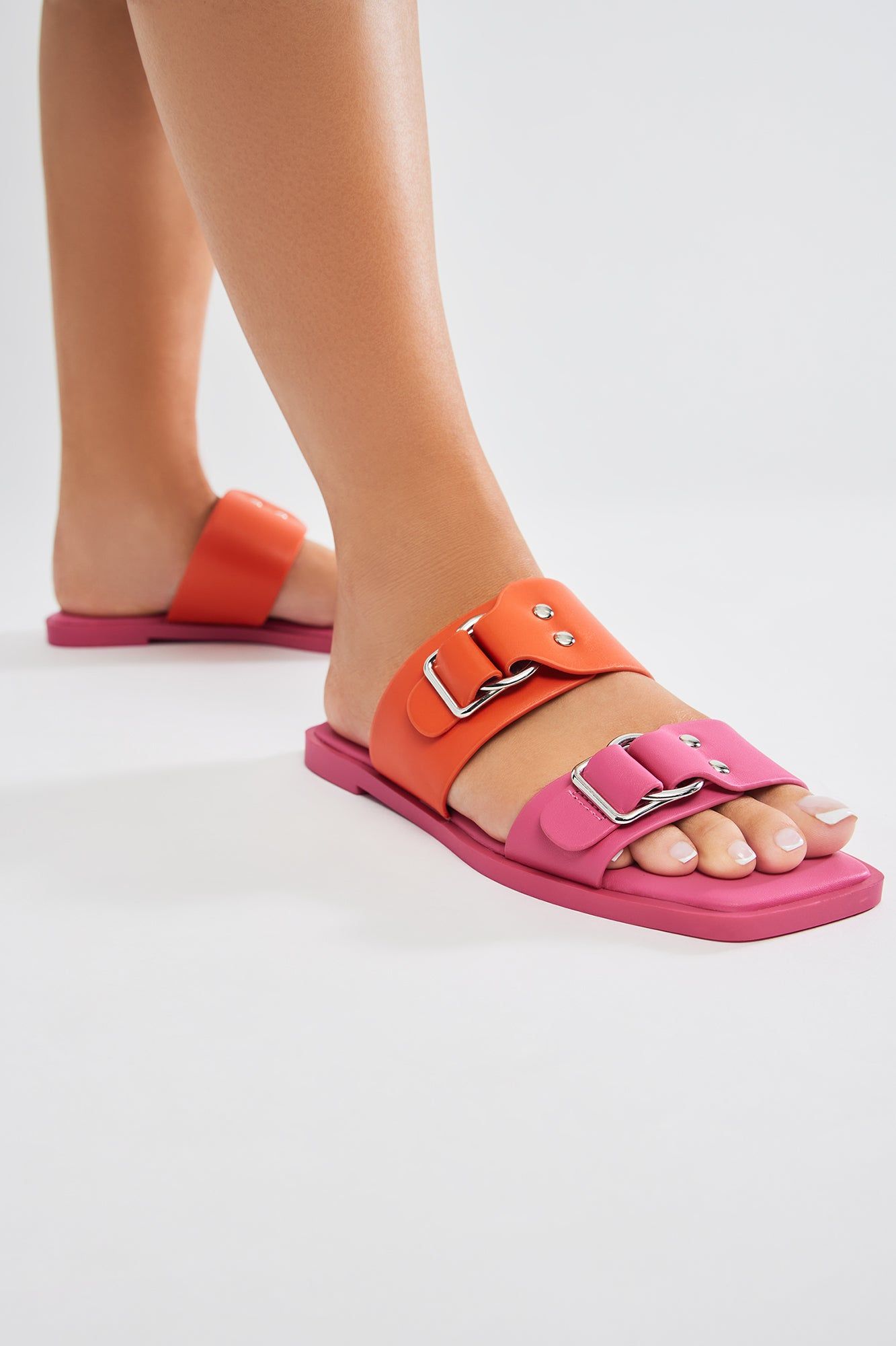 Have Fun With It Sandals - Fuchsia/combo sold by Fashion Nova product image thumbnail 2