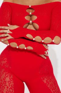 Sierra Seamless Jumpsuit - Red sold by Fashion Nova
