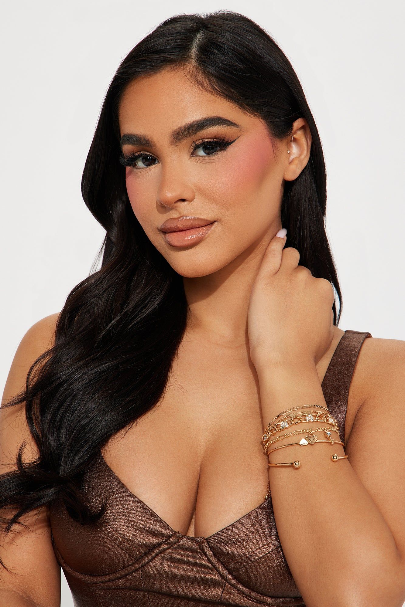 Shining With Positivity 6 Piece Bracelet Set - Gold sold by Fashion Nova product image thumbnail 2