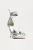 Marie Butterfly Wrap Up Heels - Silver sold by Fashion Nova