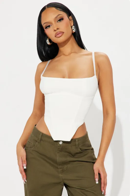 Crishelle Corset Top - White sold by Fashion Nova
