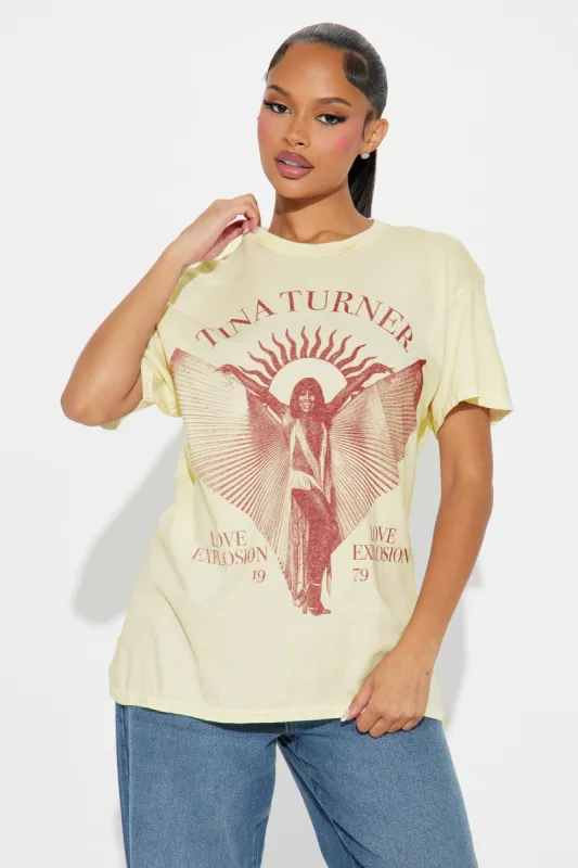 Tina Turner Love Washed Tee - Yellow sold by Fashion Nova