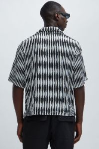 Miller Knitted Shirt - Black/White sold by Fashion Nova