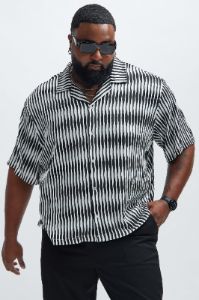 Miller Knitted Shirt - Black/White sold by Fashion Nova