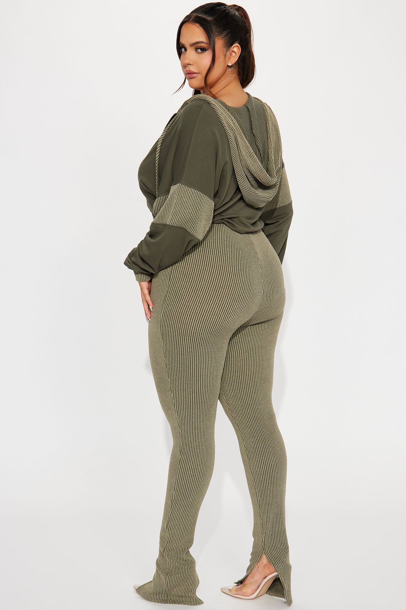 Off The Stage Hoodie Jumpsuit - Olive sold by Fashion Nova product image thumbnail 7