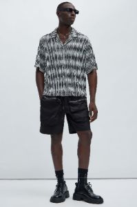 Miller Knitted Shirt - Black/White sold by Fashion Nova