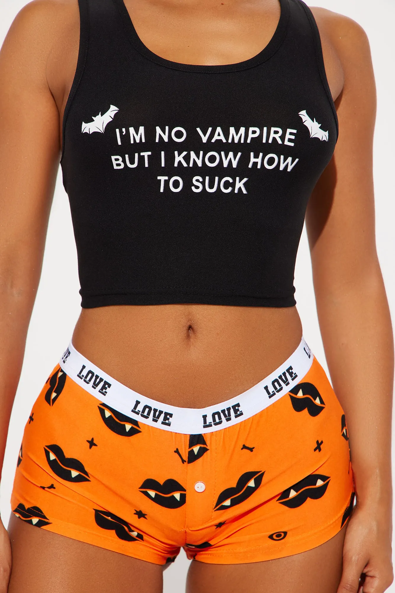 I'm No Vampire Halloween PJ Set - Black/combo sold by Fashion Nova product image thumbnail 2