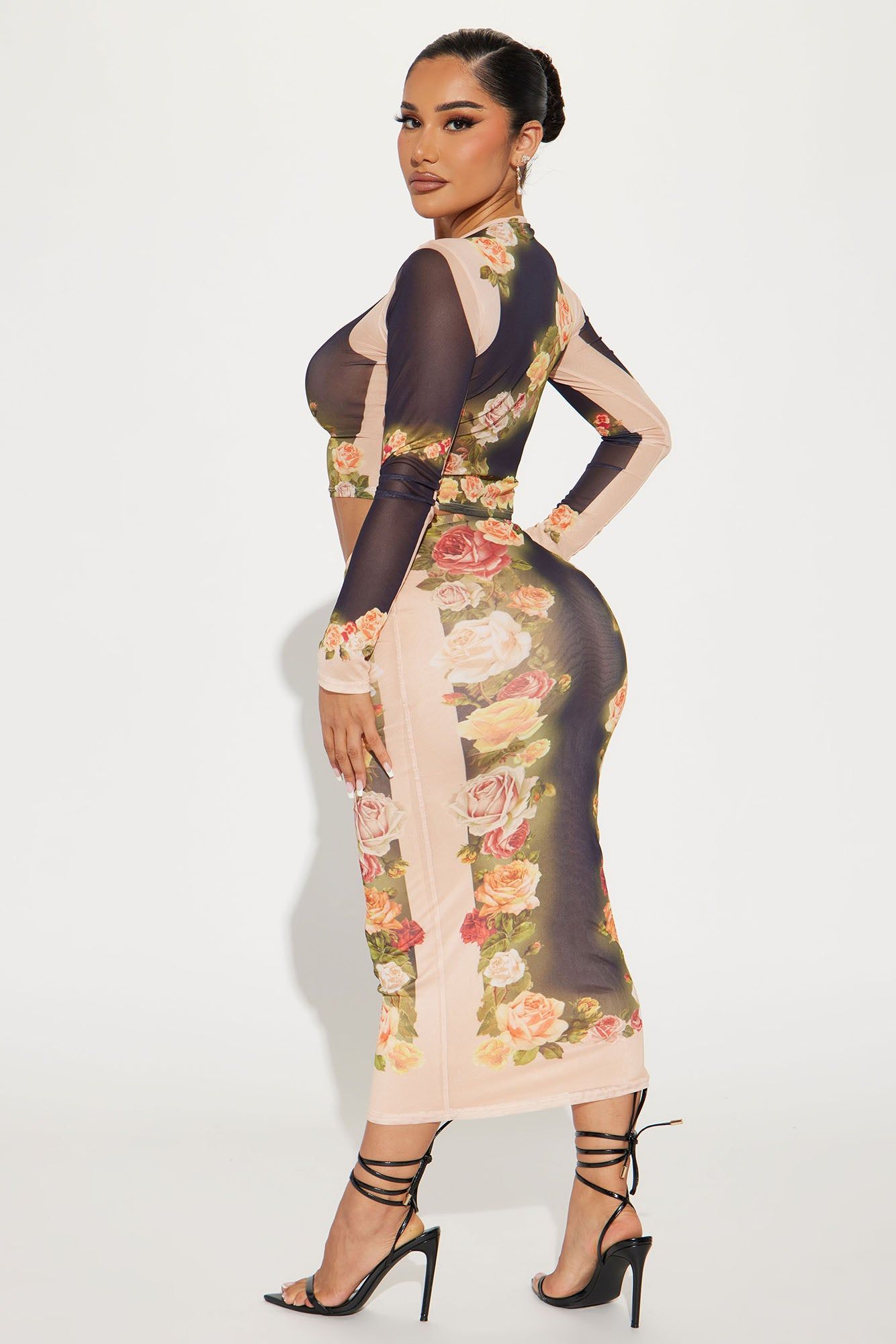 Forever Muse Mesh Skirt Set - Taupe/combo sold by Fashion Nova product image thumbnail 3