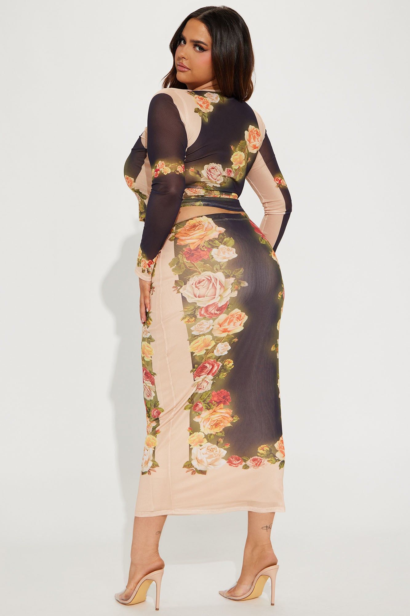 Forever Muse Mesh Skirt Set - Taupe/combo sold by Fashion Nova product image thumbnail 6