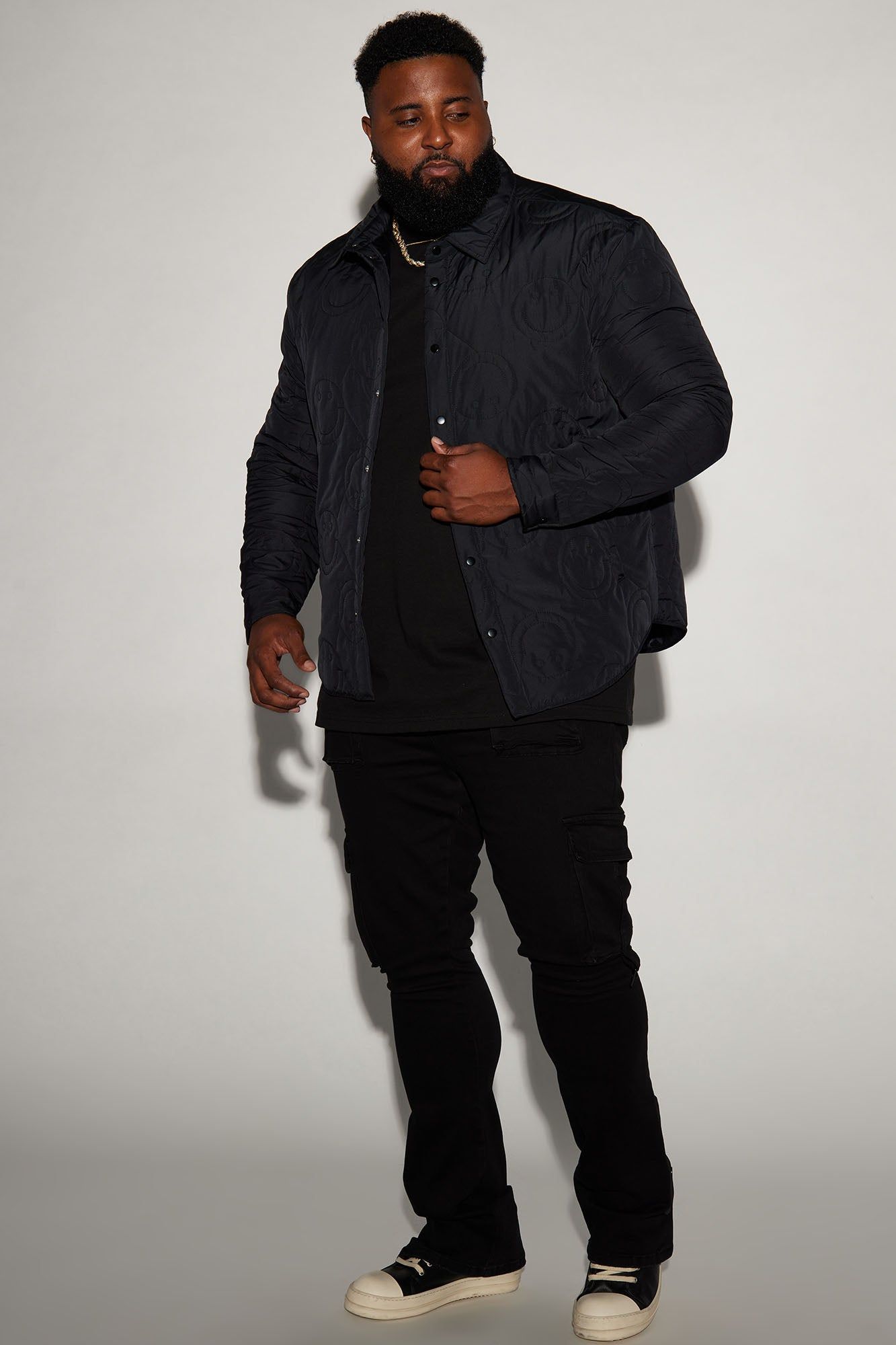 Smiley Quilted Nylon Shacket - Black sold by Fashion Nova product image thumbnail 6