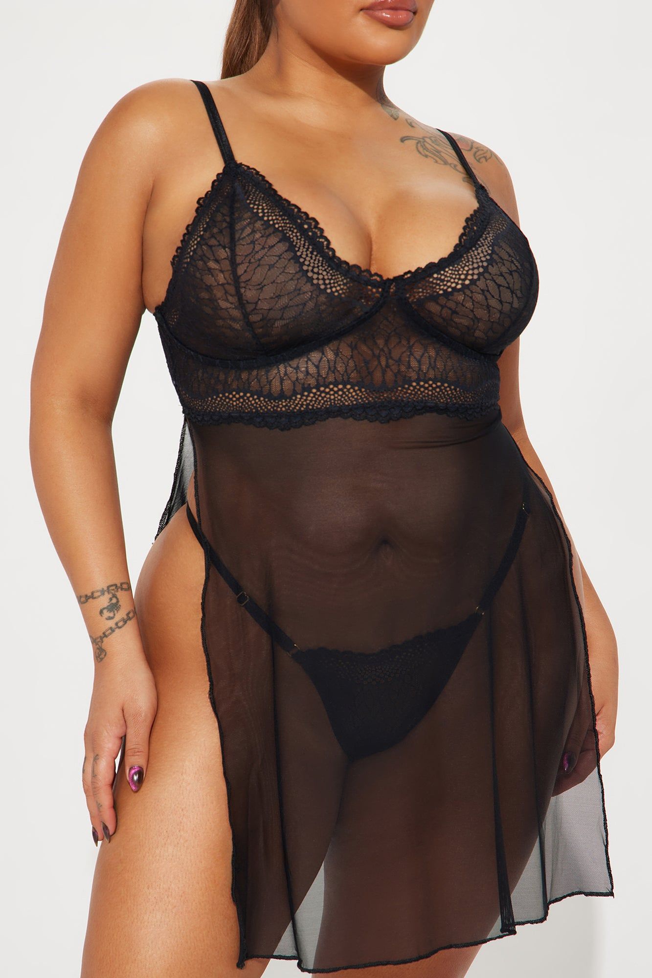 Caught In A Haze Babydoll - Black sold by Fashion Nova product image thumbnail 5