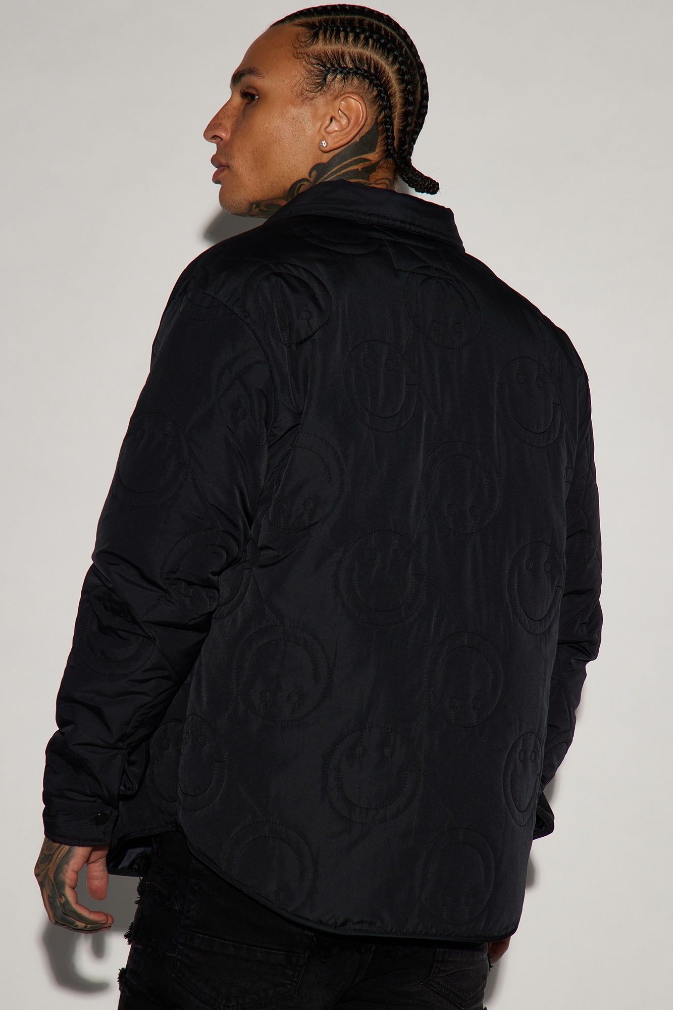 Smiley Quilted Nylon Shacket - Black sold by Fashion Nova product image thumbnail 5