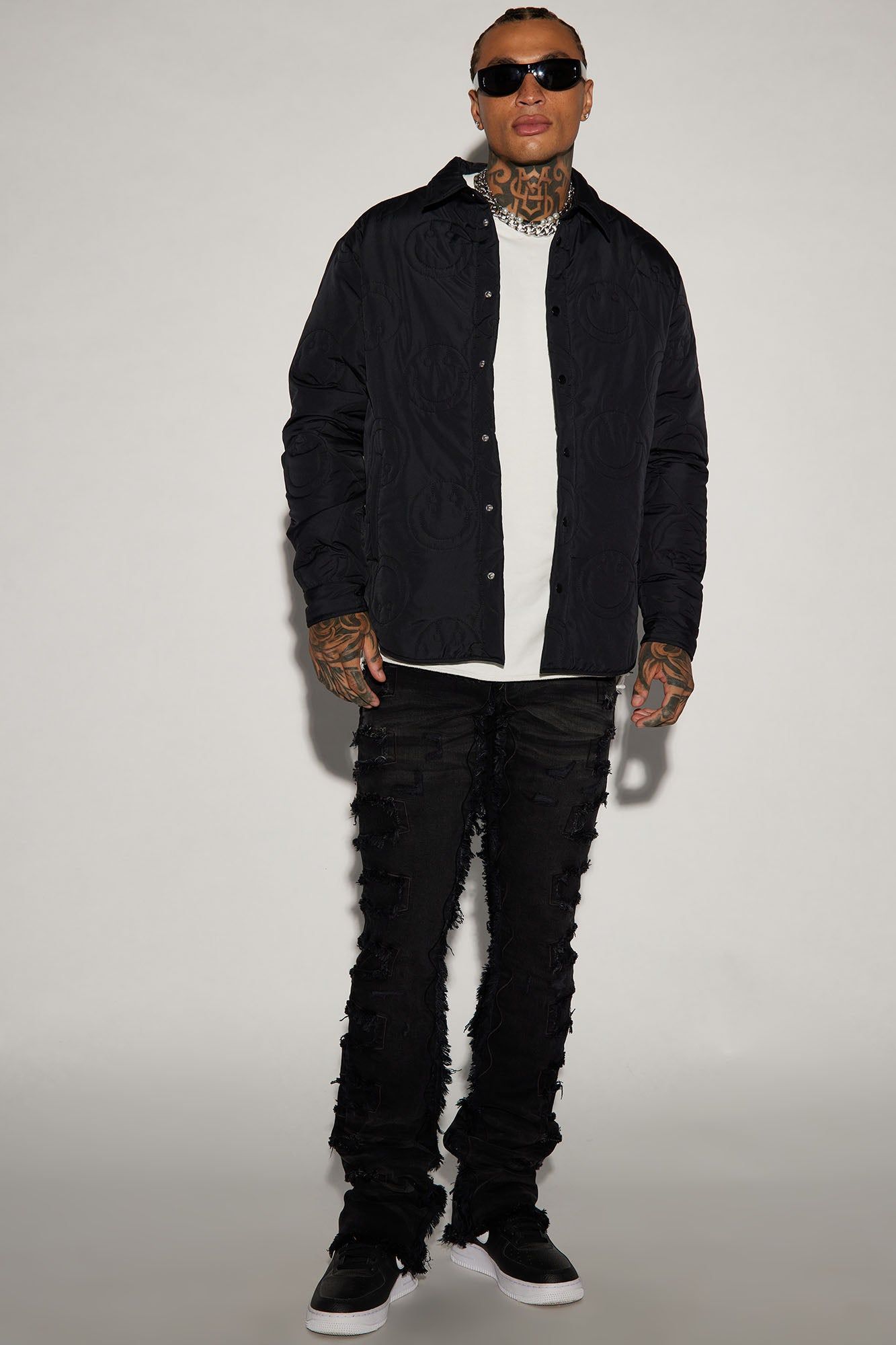 Smiley Quilted Nylon Shacket - Black sold by Fashion Nova product image thumbnail 3